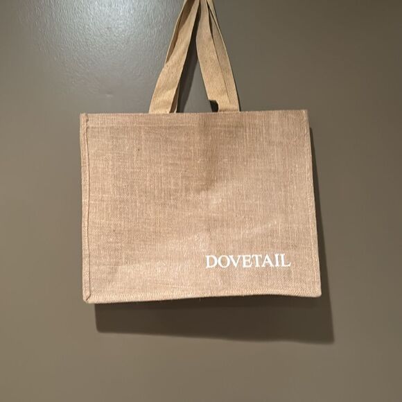 Dovetail BOHO Tote “Love” Burlap Purse Shopping Bag The Raffia Reusable Bag - Picture 3 of 6